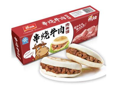 三粒盒裝串燒牛肉餡肉夾馍